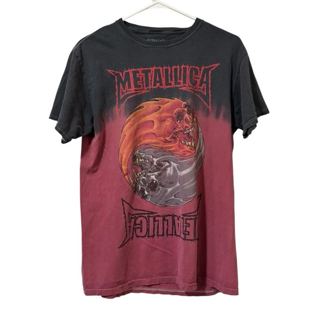 Metallica Yin-Yang Red Fade To Black Medium T-Shirt Pushead Artwork 1988 Reissue